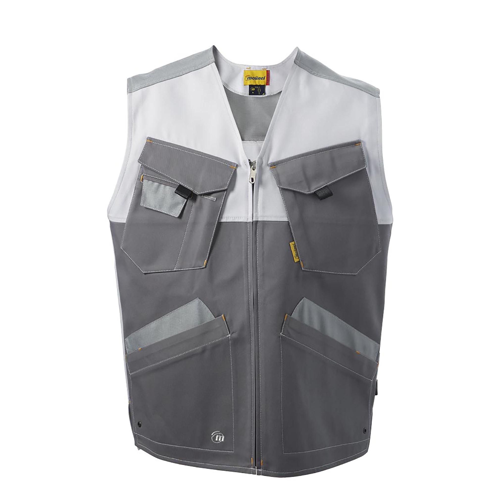 gilet multipoches blanc