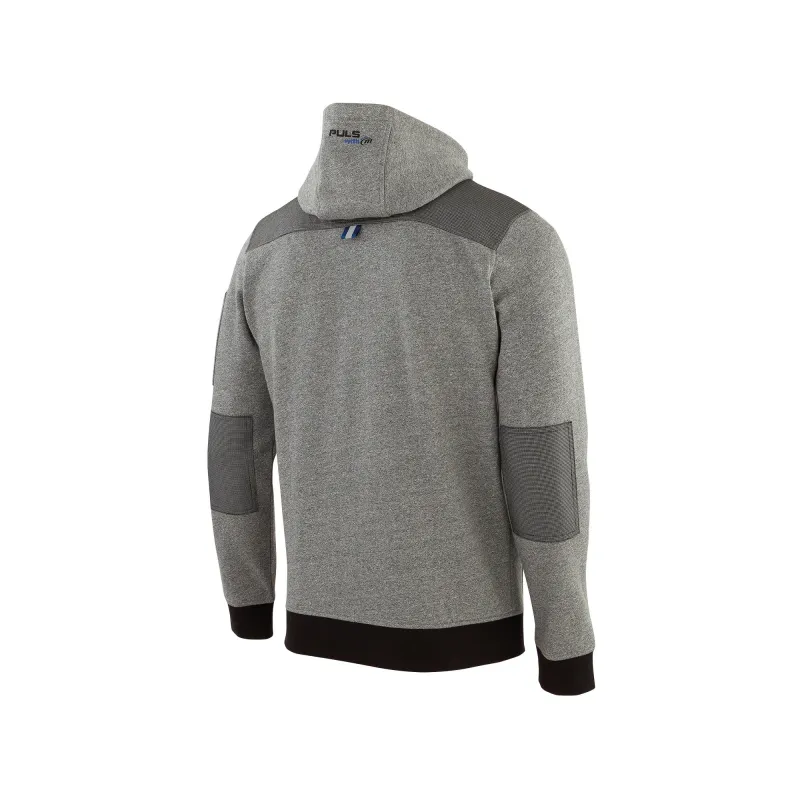 Sweat Zippé Capuche Dynamic Work Gris