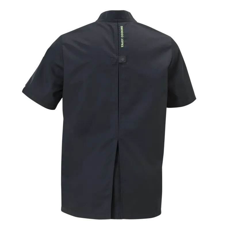 Enjoy Men’s Short-Sleeved Black Chef’s Jacket – Gusset | Molinel