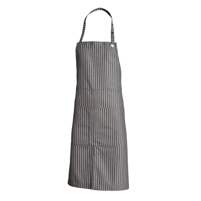 Tablier de Service Dan Rayé Noir/Blanc