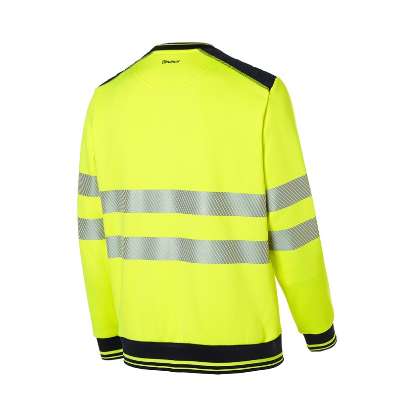 Sweat-Shirt haute visibilité‚ jaune fluo/marine EN 20471 
