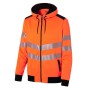LukLight Orange/Navy GRS® High Visibility Zip-Up Hoodie
