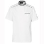 Veste de Cuisine Homme Néospirit Manches Courtes Blanc/Gris