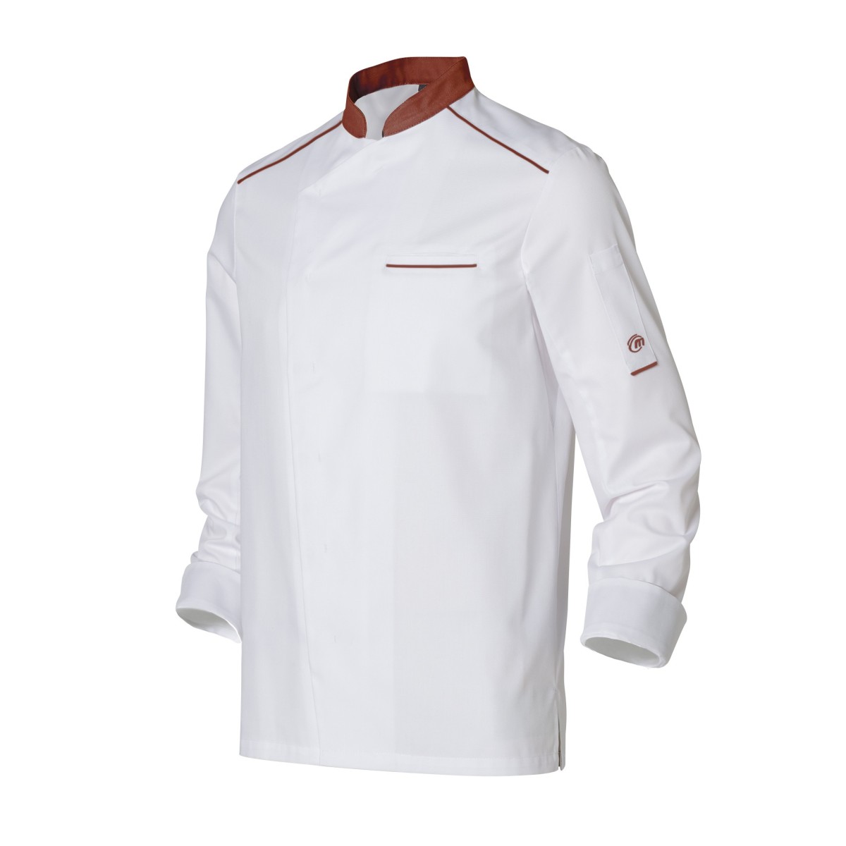 Veste de Cuisine Néospirit Homme ML Blanc & Terracota