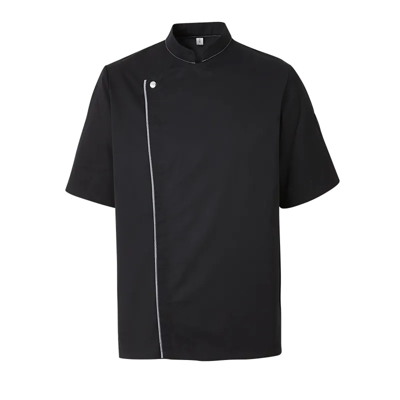 Veste de Cuisine Anaba Noire Manches Courtes