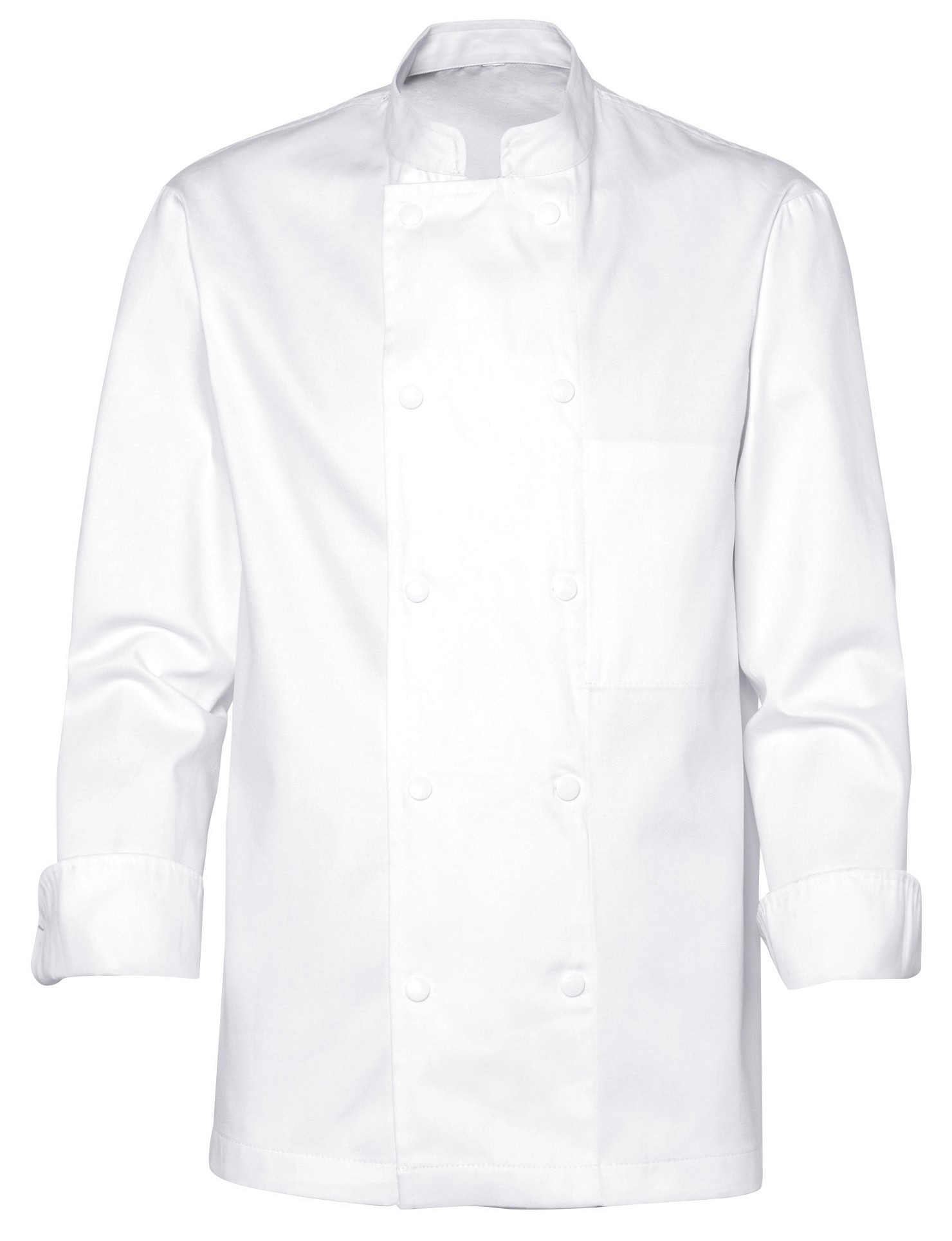 Label Blouse Veste de Cuisine Manches Longues Sergé 210 gramme Couleurs Noir Pressions inoxydables Lavage Machine 90 degrés ou Industriel