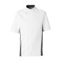 Veste de Cuisine Lonan Manches Courtes Blanc/Gris