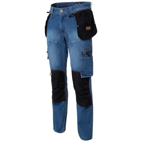 mild vallei Zwerver Jeans met kniebeschermers zakken holster denim - Molinel