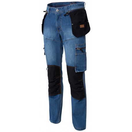 Jeans met Kniebeschermers Zakken Holster DENIM