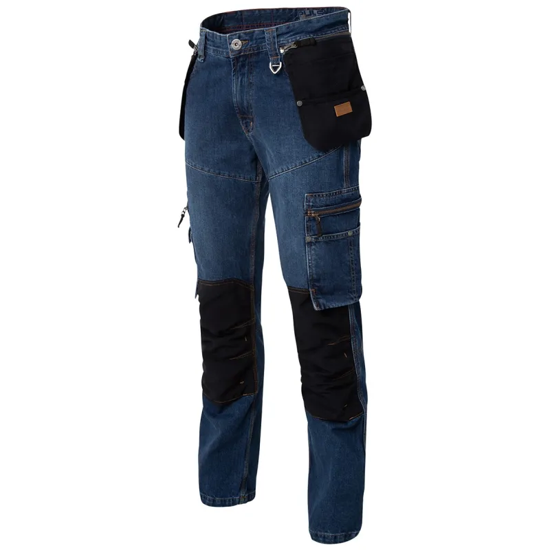 Denim kneepad jeans with holster pockets - Molinel