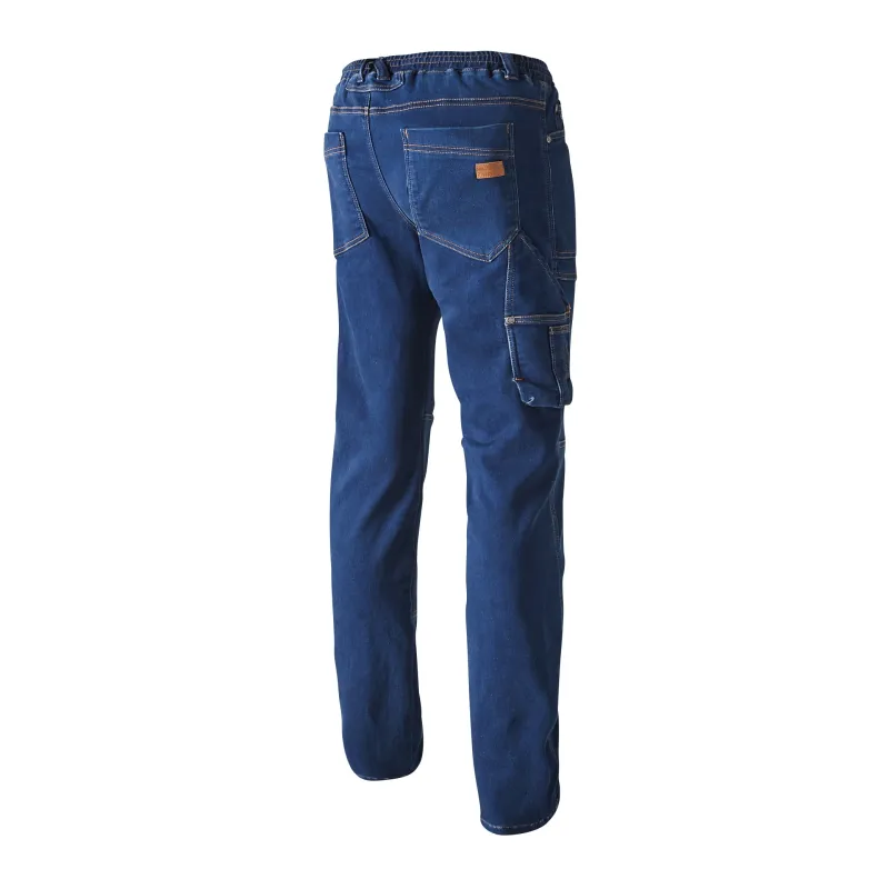 Pantalon Stretch Molleton Denim Bleu Molinel - Fin de Série