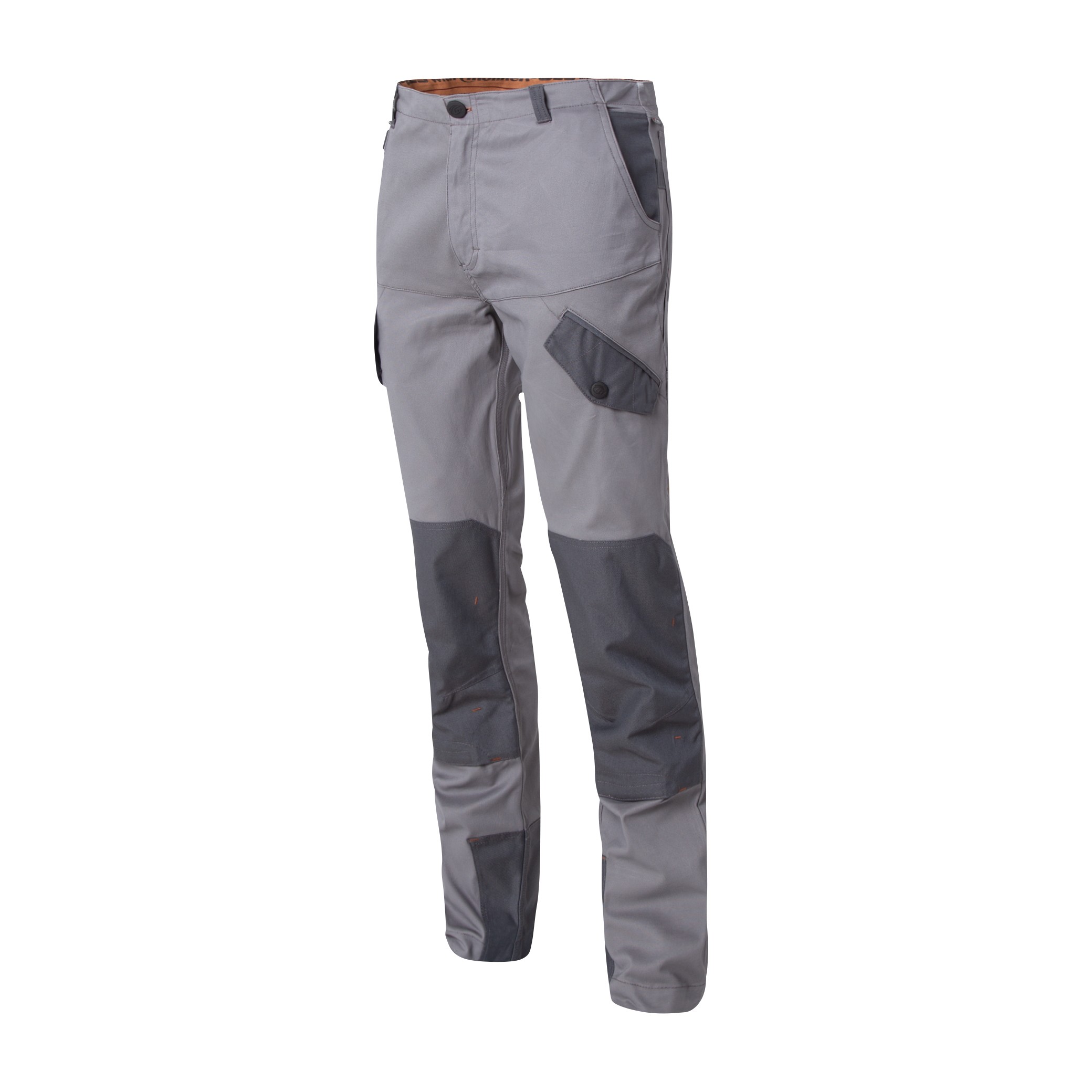 Pantalon de travail multipoches à genouillères Gris/Noir