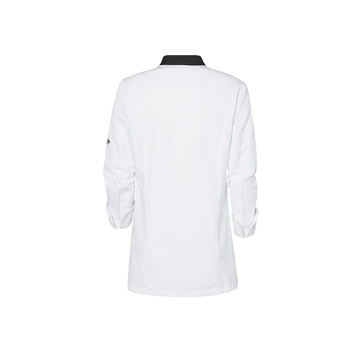 Veste de Cuisine Femme Ajik Manches Longues Blanc/Noir