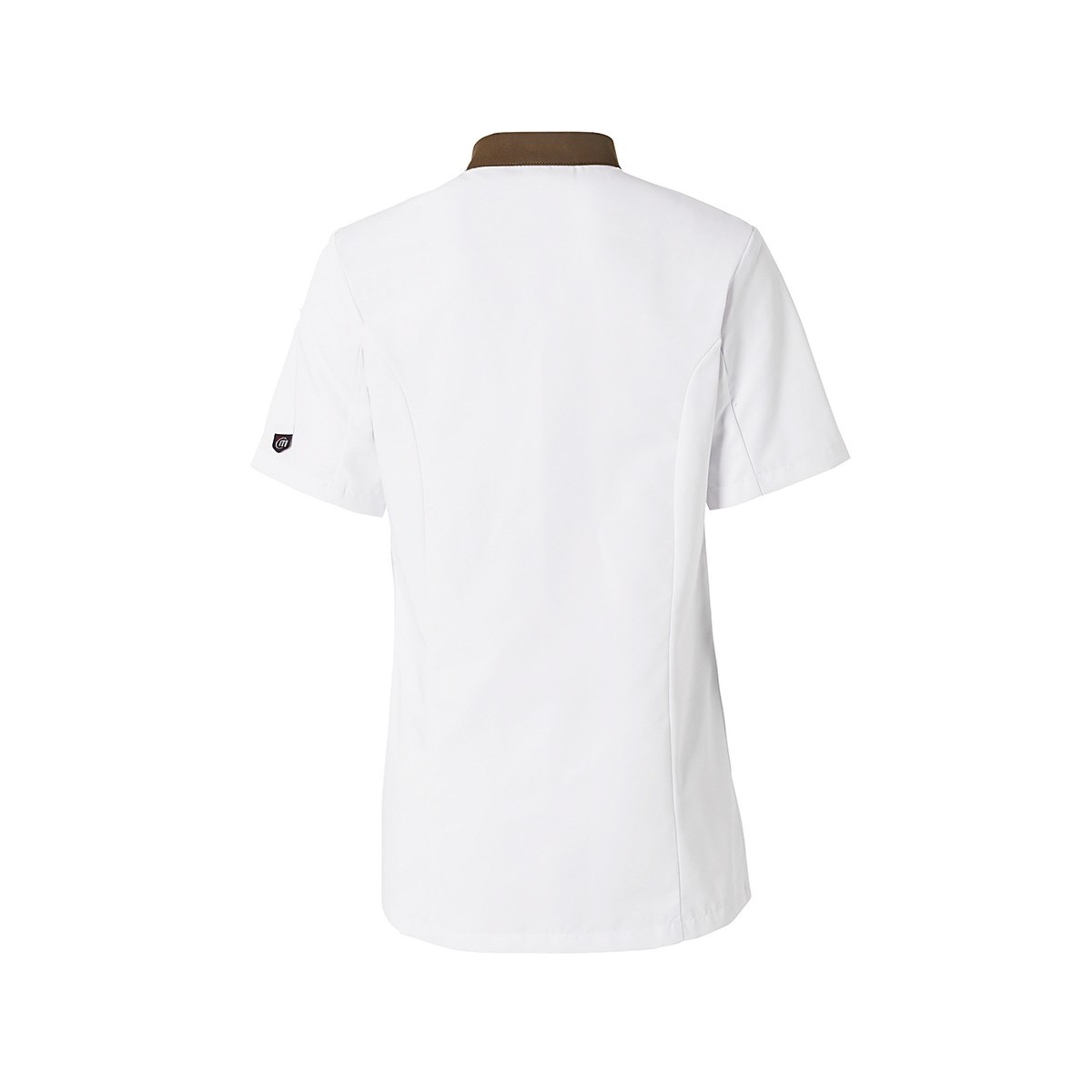 Veste de Cuisine Femme Ajik Manches Courtes Blanc/Guess Brown