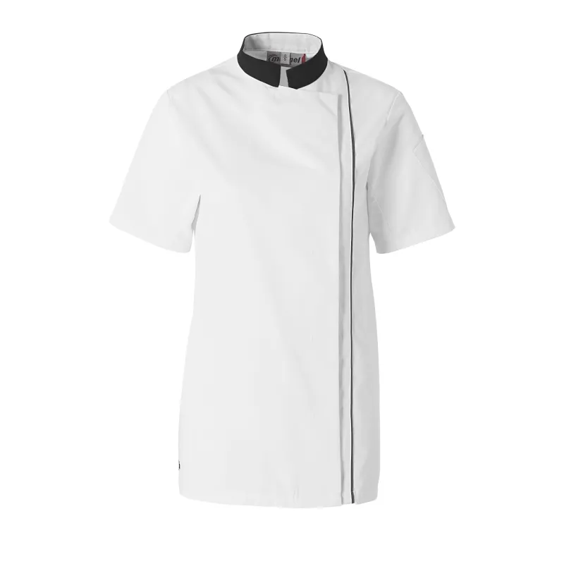 Ajik Women’s Short-Sleeved Chef’s Jacket – Asymmetrical Opening | Molinel