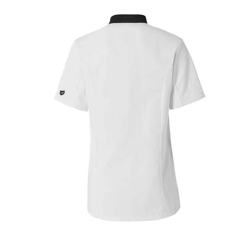 Ajik Women’s Short-Sleeved Chef’s Jacket – Asymmetrical Opening | Molinel