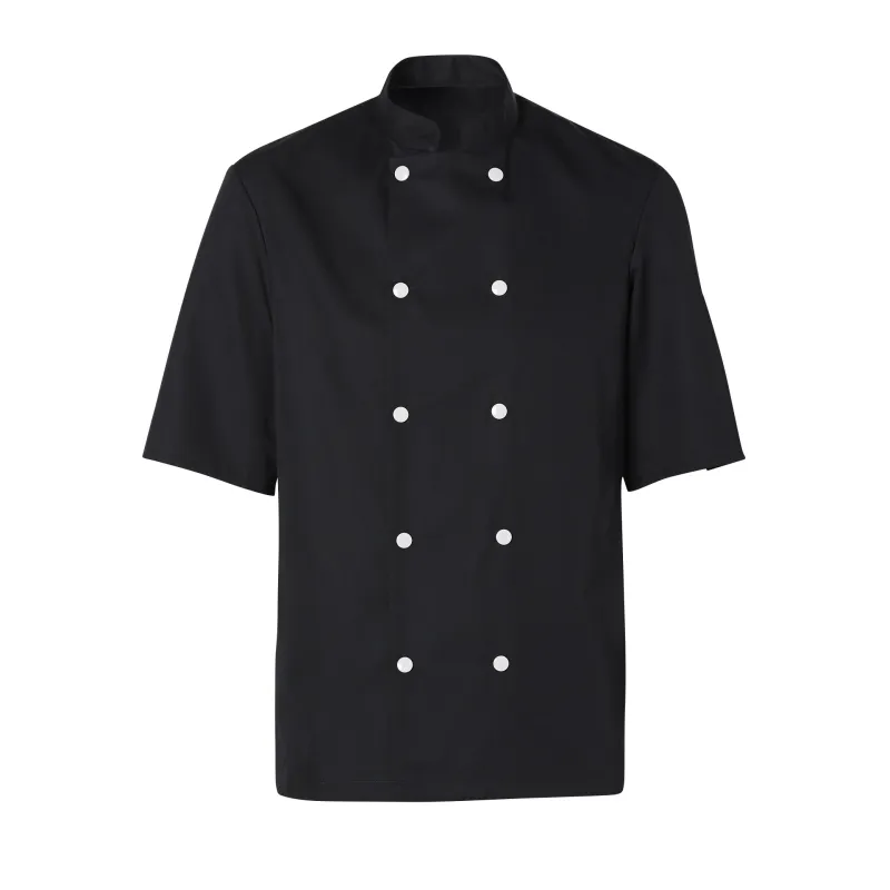 Blake Short-Sleeved Chef’s Jacket – Black – Unisex | Molinel