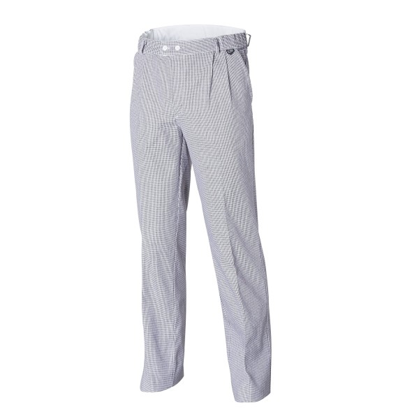Pio Men’s White/Blue Chef’s Trousers – Comfortable | Molinel