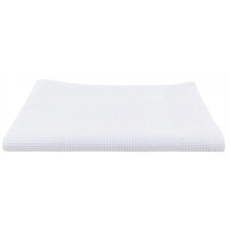 Essuie-lunette souple en microfibre blanc avec bordure zigzag 17,8 x 17,8  cm (vendu à l'unité) - ADC Concept