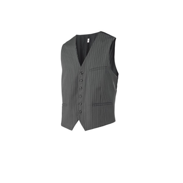 Gilet de Serveur & Barman Volconte - Gris & Noir