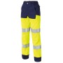 High Visibility Luklight Trousers Industrial Washing Yellow/Navy