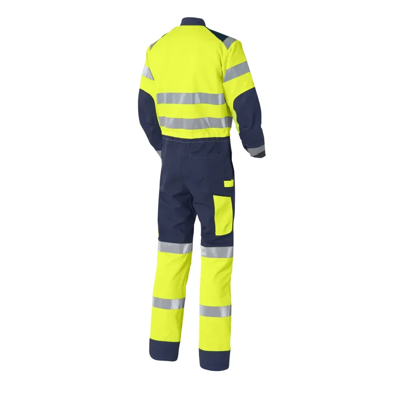 High visibility luklight double zip coverall industrial washing - Molinel