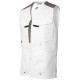 White & Pro multi pockets waistcoat