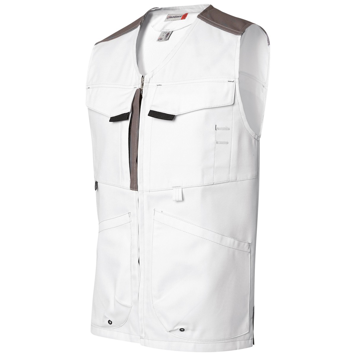 White & pro multi pockets waistcoat - Molinel