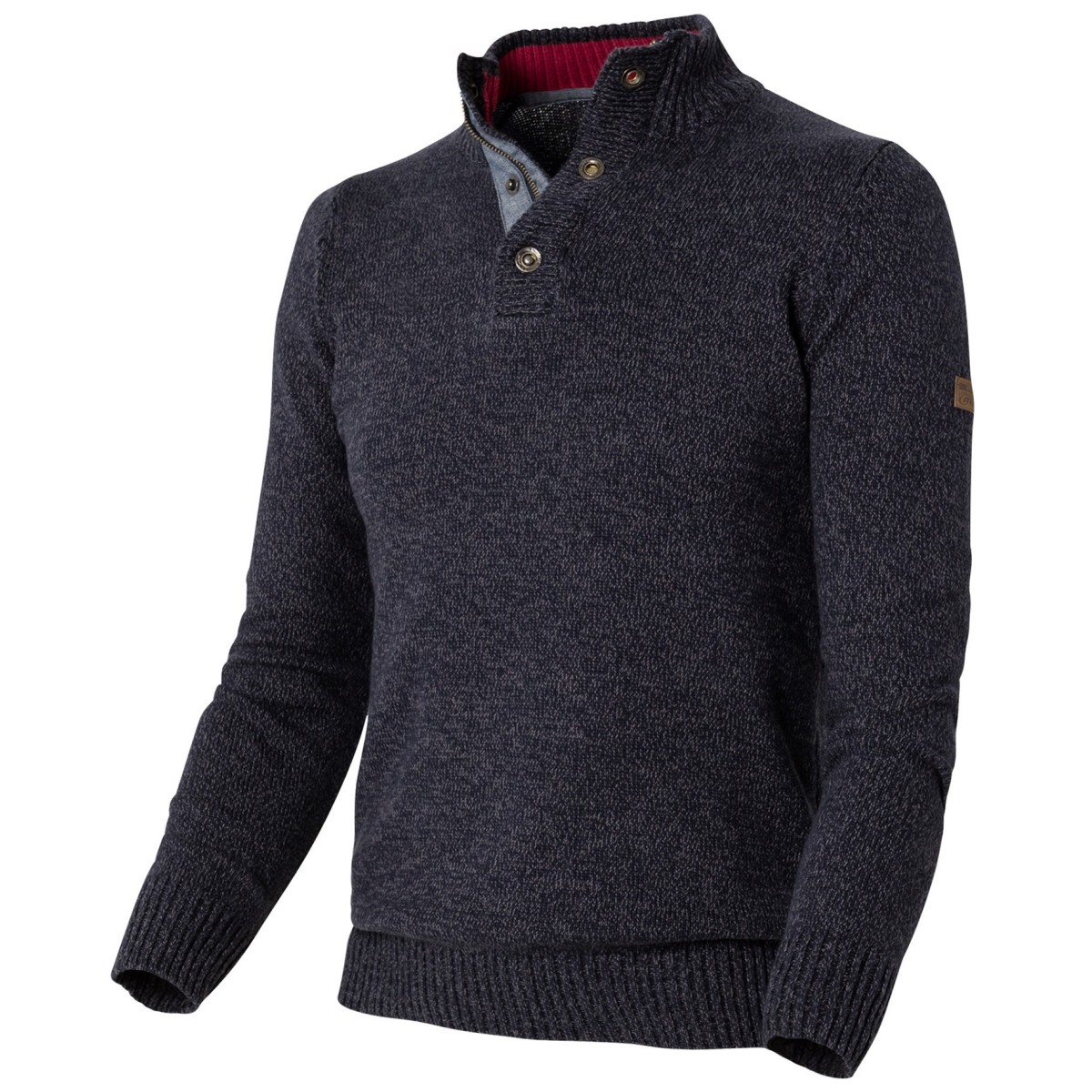 Denim high neck work sweater - Thermal comfort | Molinel