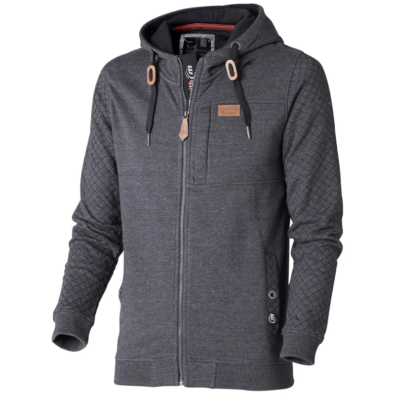 Denim hooded zip sweatshirt - Molinel