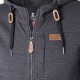 DENIM Hooded Zip Sweatshirt