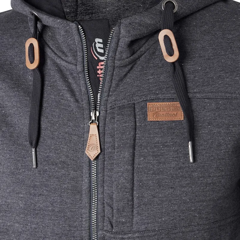 Denim hooded zip sweatshirt - Molinel