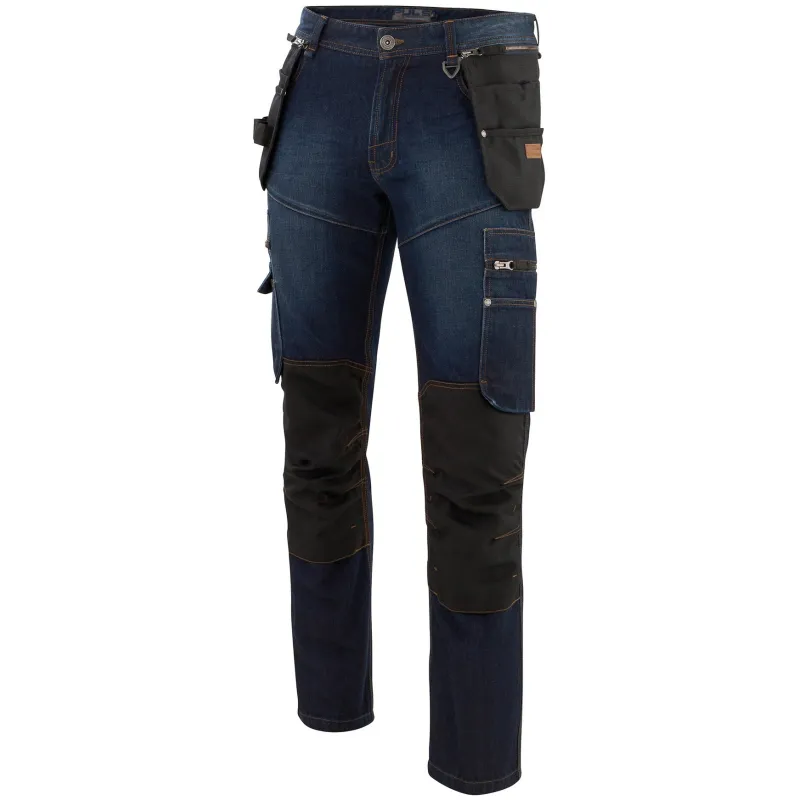 Denim kneepad jeans with holster pockets - Molinel