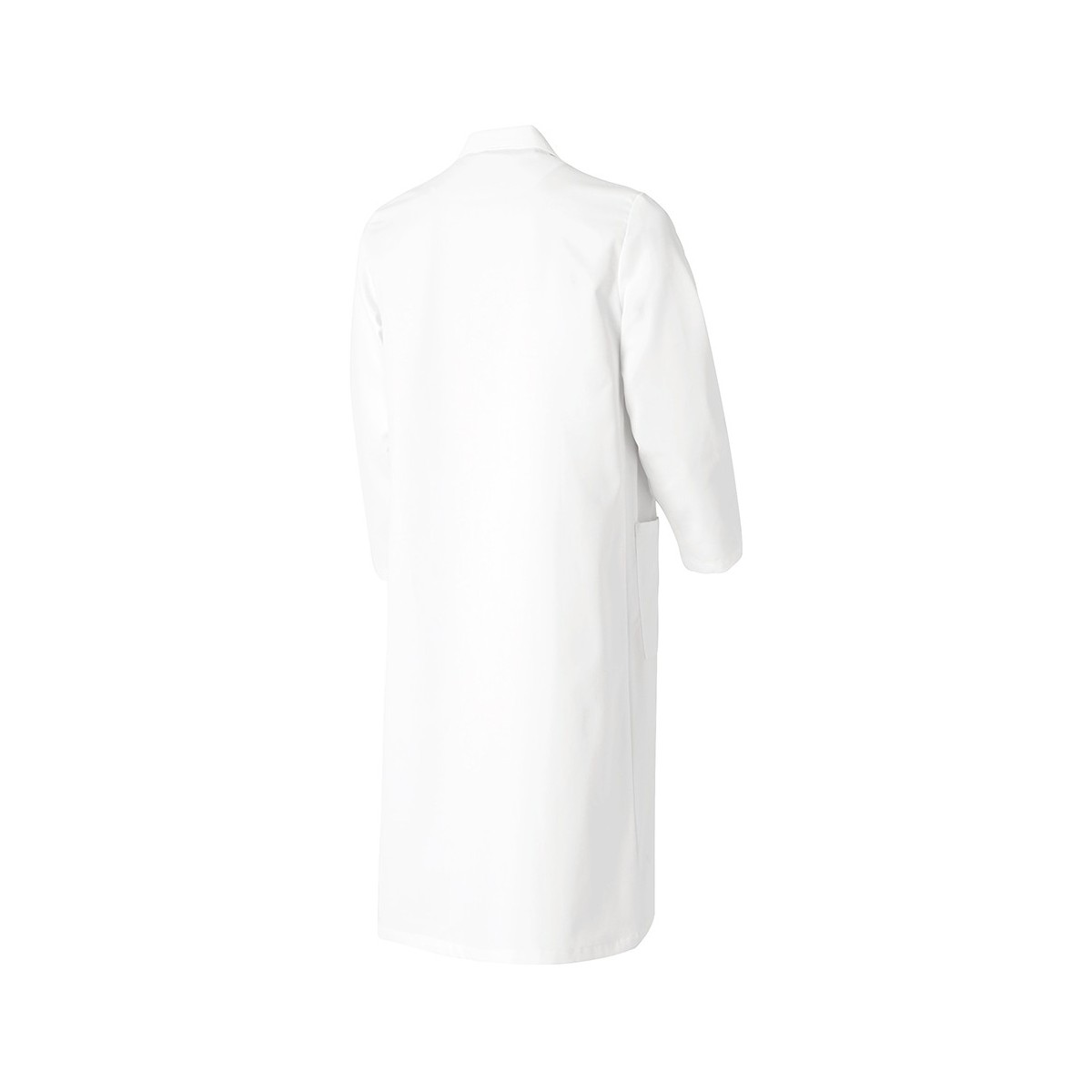 Women’s white straight-cut snap-fastening blouse – Length 110cm | Molinel