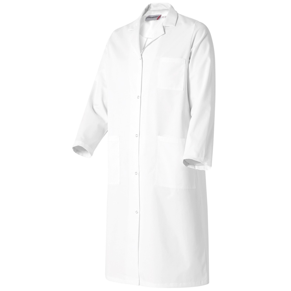 Women’s white straight-cut snap-fastening blouse – Length 110cm | Molinel