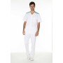 Tunique de Travail Homme Valentin Blanc/Lagon