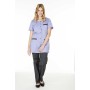 Carole Women's Short-Sleeved Work Tunic Lavender/Charcoal