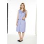 Blouse de Travail Femme Caroline Sans Manches Lavande/Charbon