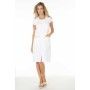Blouse de Travail Femme Caroline Sans Manches Blanc/Miel