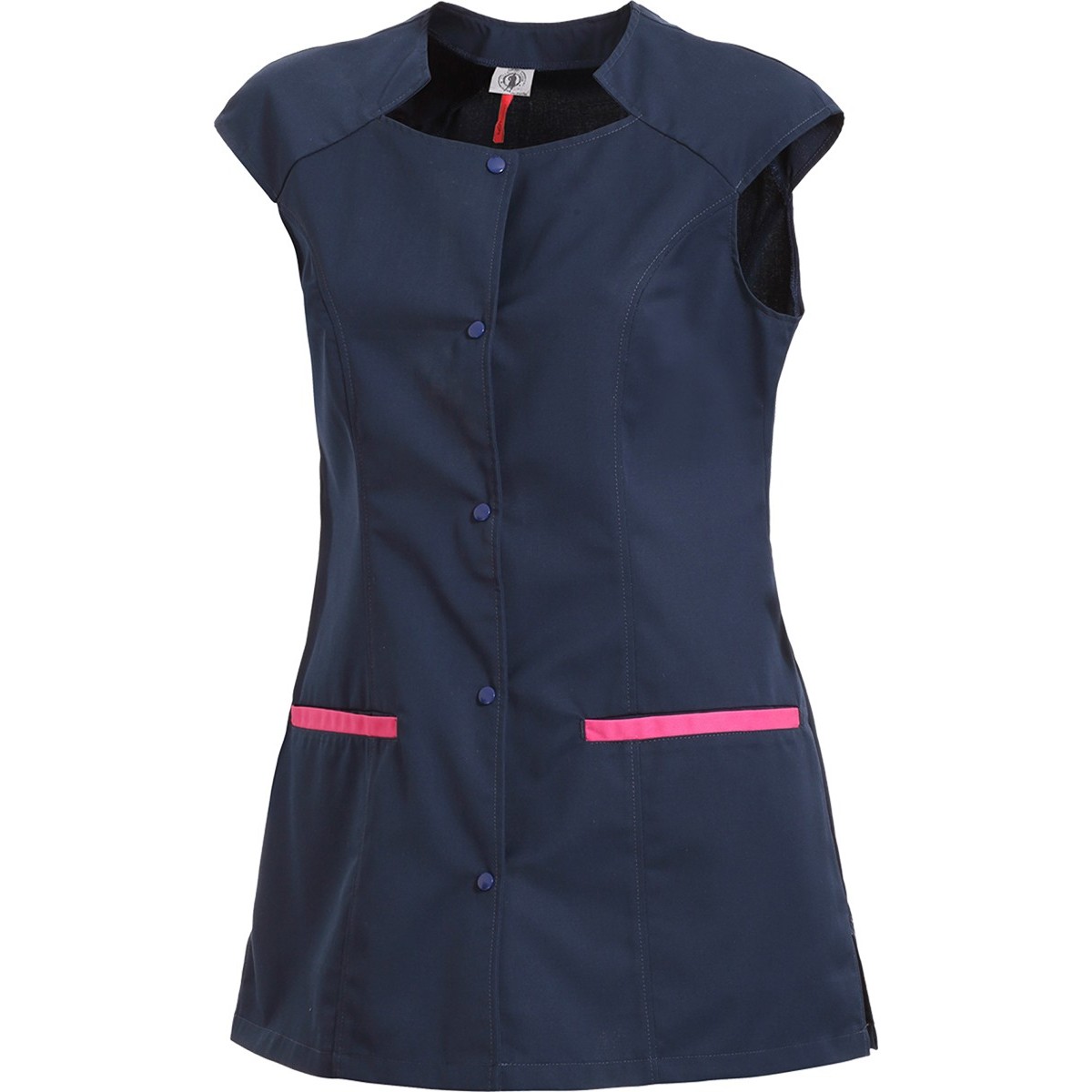 Tunique de Travail Femme Flavie Bleu Navy/Framboise