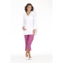 Tunique de Travail Femme Laurie Manches Transformables Blanc/Rosa