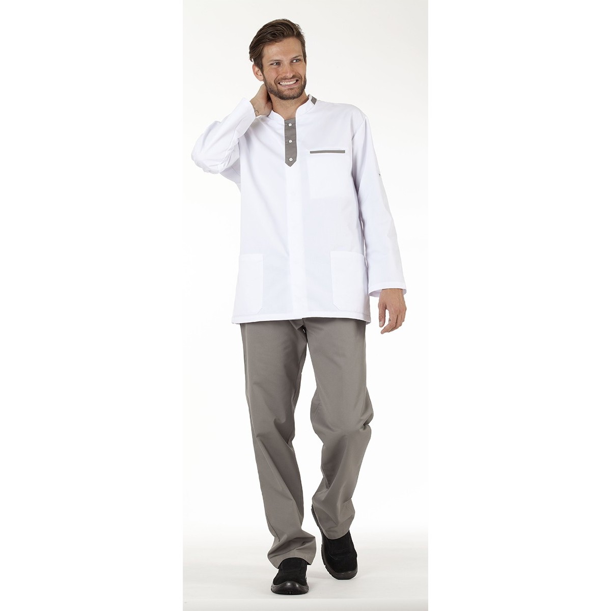 Tuniques homme ALBAN Blanc/Taupe