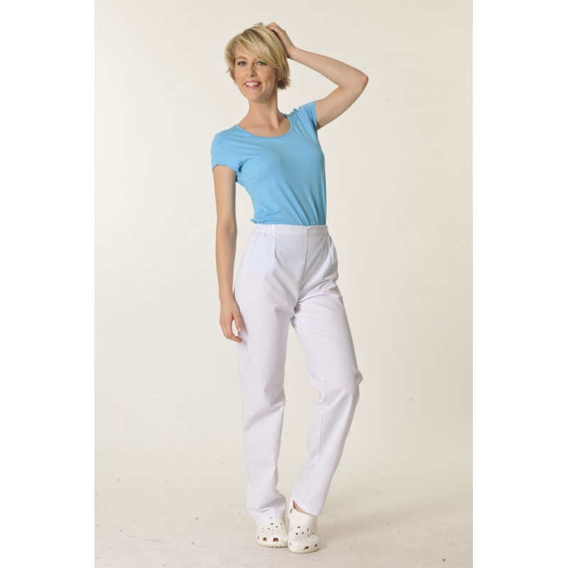 Pantalon femme 100% coton avec fermetures latérales Velcro