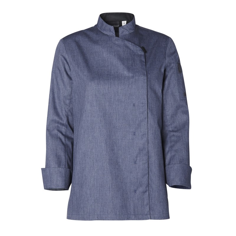Veste de Cuisine Femme Shade Manches Longues Bleu Denim