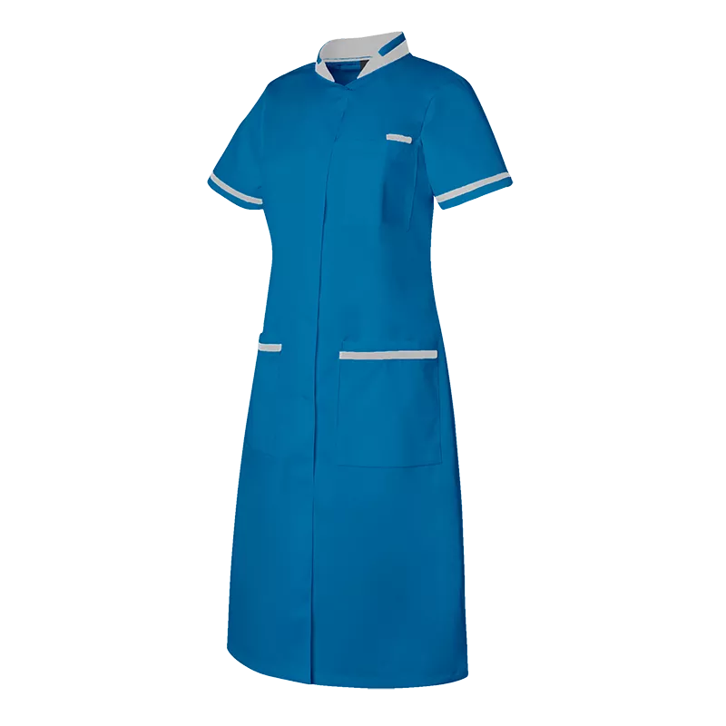 BLOUSE FEMME ANGELINA BLEU HOPITAL & BLANC