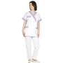 Tunique de Travail Femme Byzance Blanc/Parme