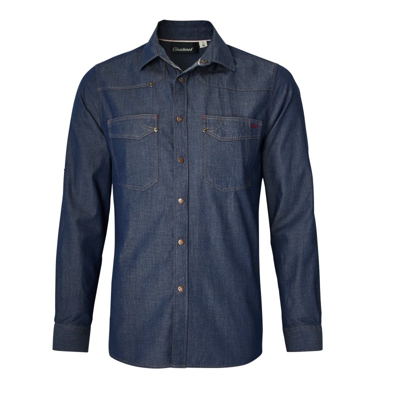Chemise Homme Vintage En Jean - Taille M/41, Coupe Ajustée - Marque Clockhouse, Occasion TBE