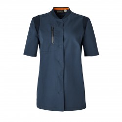 Veste de Cuisine Ajustée Femme Bleu Marine Lavé Chill