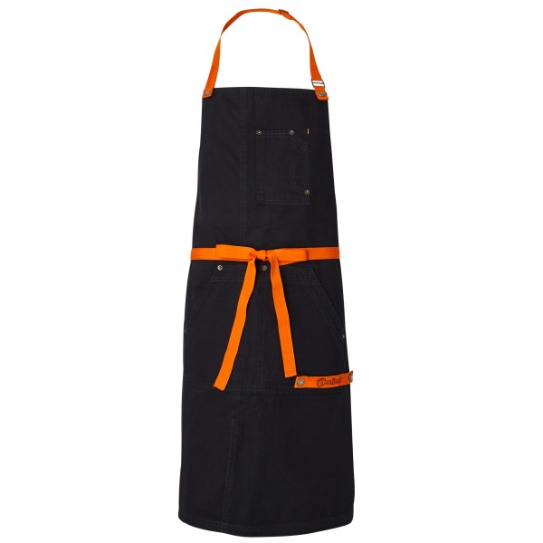 Tablier à Bavette 100% Coton Orange & Bleu Chill