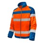 Fluopro Neon Orange/Bugatti Blue High-Visibility Work Jacket